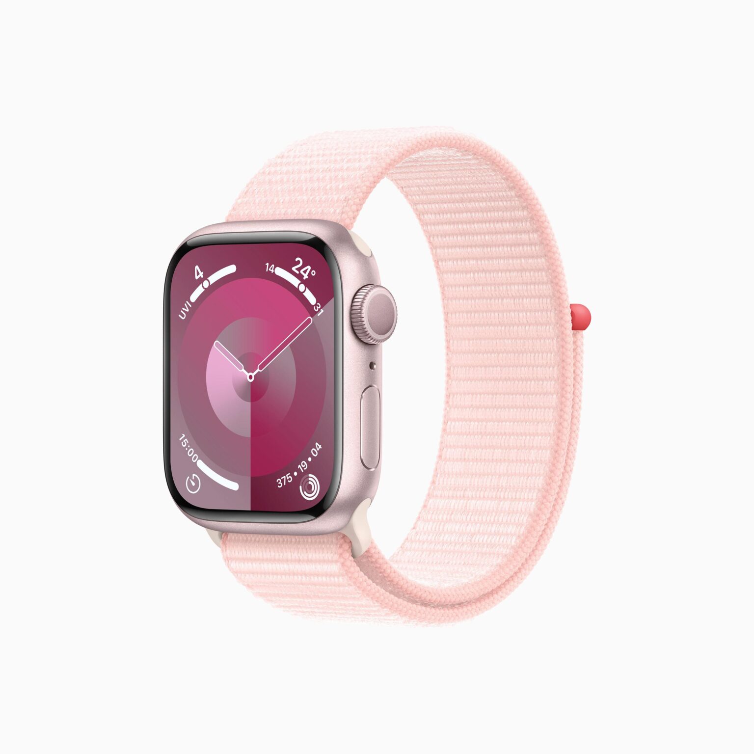 Buy Apple Watch Series 9 Pink Aluminium Case with Light Pink Sport Loop ...