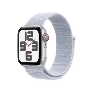 Apple Watch SE Silver Aluminium Case with Blue Cloud Sport Loop