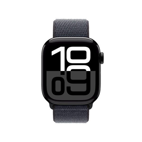 Apple Watch Series 10 GPS Jet Black Aluminium Case with Ink Sport Loop