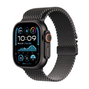 Apple Watch Ultra 2 GPS + Cellular Black Titanium Case with Black Titanium Milanese Loop