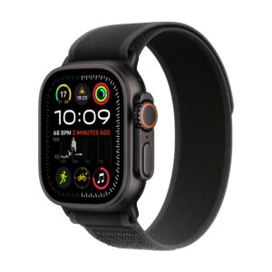 Apple Watch Ultra 2 GPS + Cellular Black Titanium Case with Black Trail Loop