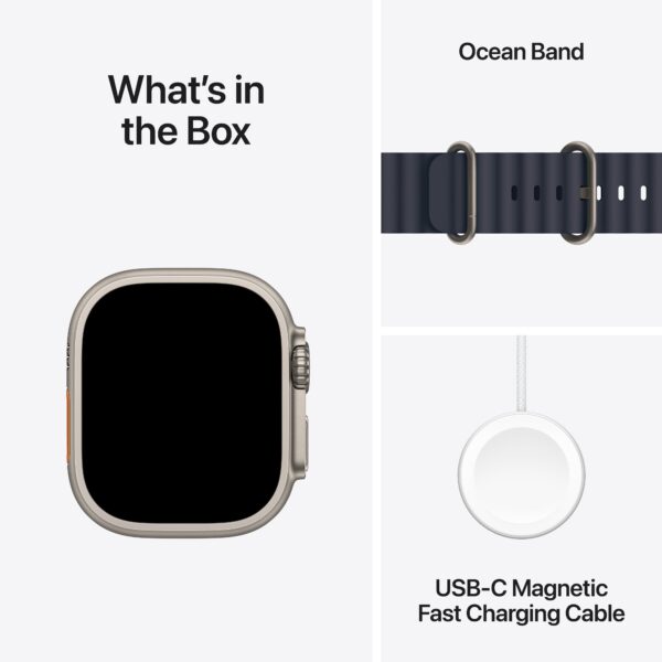 Apple Watch Ultra 2 GPS + Cellular Natural Titanium Case with Navy Ocean Band